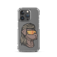 Chocolate Lab Mullet iPhone Case - Clear