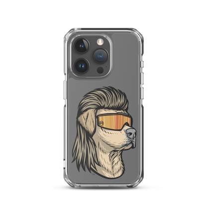 Yellow Lab Mullet iPhone Case - Clear
