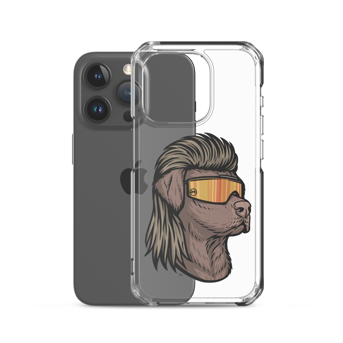 Chocolate Lab Mullet iPhone Case - Clear