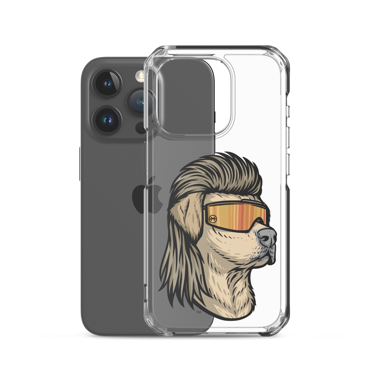 Yellow Lab Mullet iPhone Case - Clear