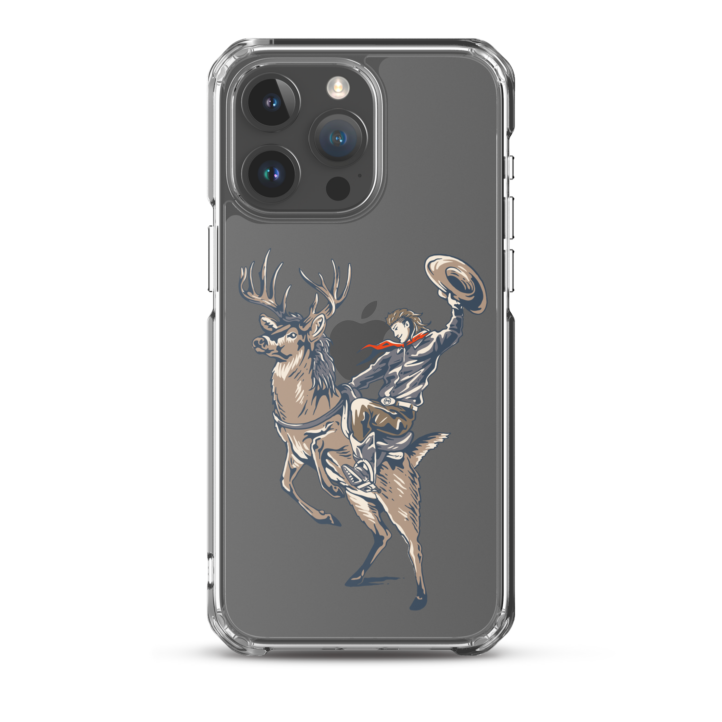 Deer Mullet Cowboy iPhone® Case - Clear