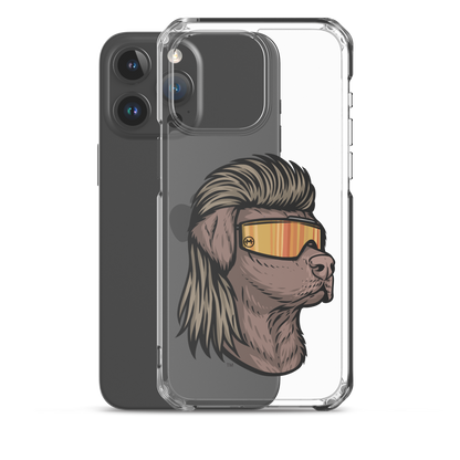 Chocolate Lab Mullet iPhone Case - Clear
