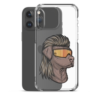 Chocolate Lab Mullet iPhone Case - Clear