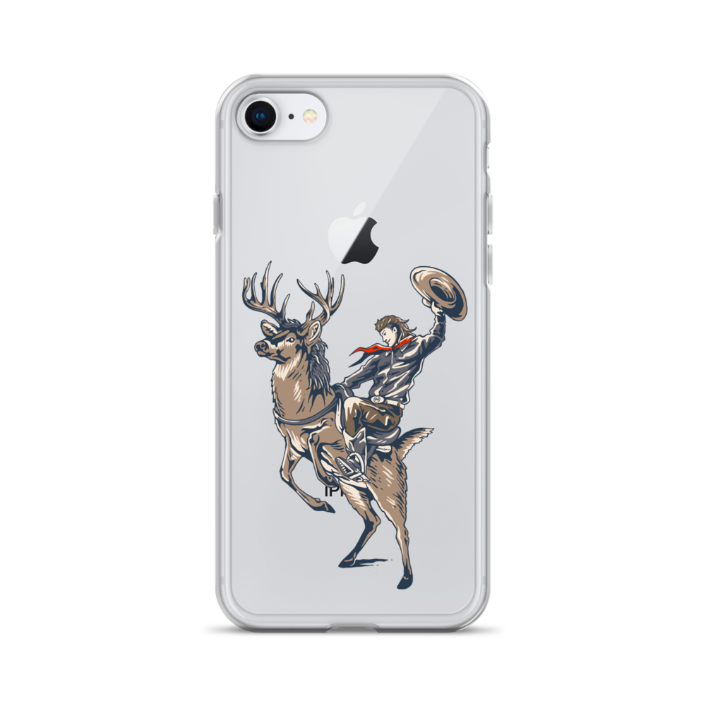 Deer Mullet Cowboy iPhone® Case - Clear