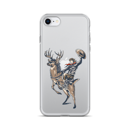 Deer Mullet Cowboy iPhone® Case - Clear