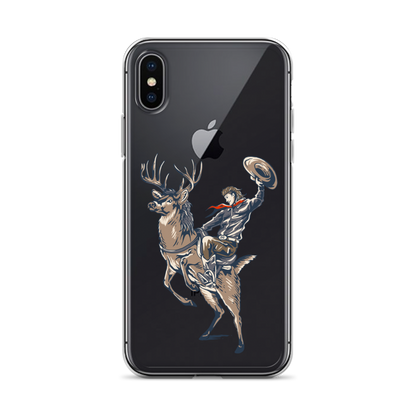 Deer Mullet Cowboy iPhone® Case - Clear
