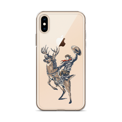 Deer Mullet Cowboy iPhone® Case - Clear