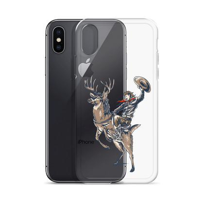 Deer Mullet Cowboy iPhone® Case - Clear