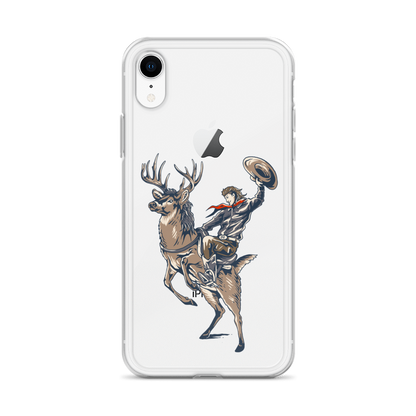 Deer Mullet Cowboy iPhone® Case - Clear