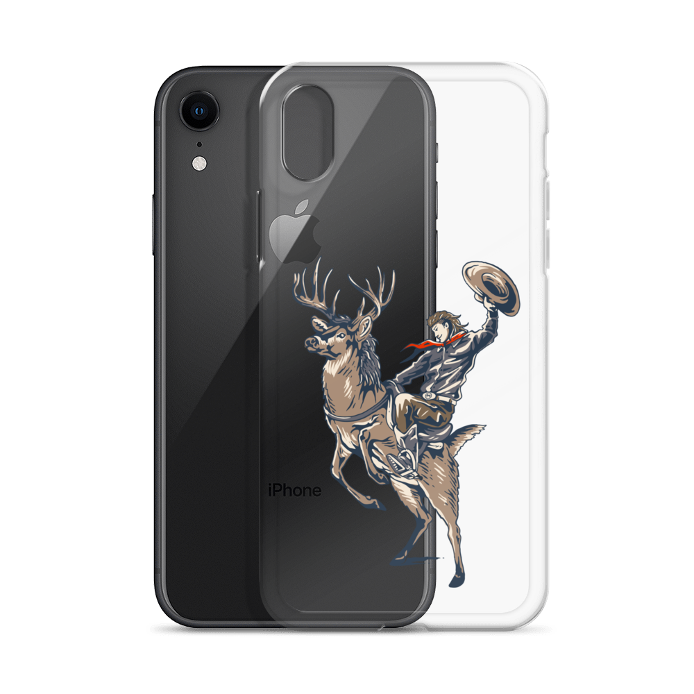 Deer Mullet Cowboy iPhone® Case - Clear