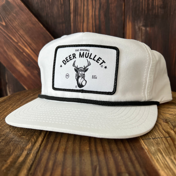 Deer Mullet Brand Rope Hat - White/Black