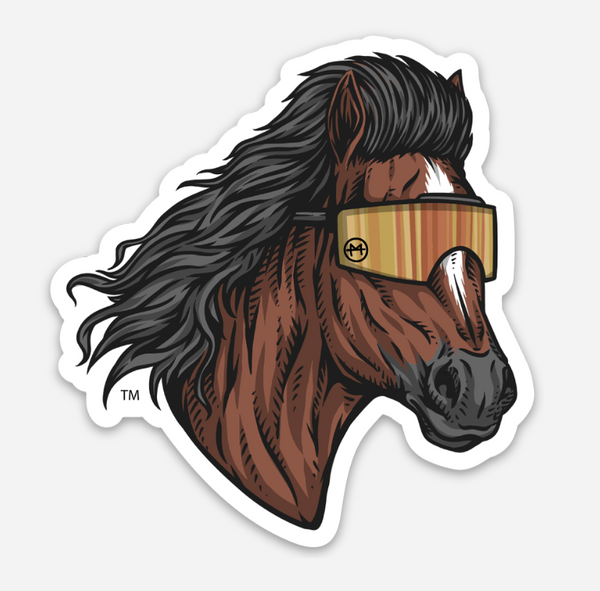 Horse Mullet Sticker