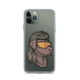 Chocolate Lab Mullet iPhone Case - Clear