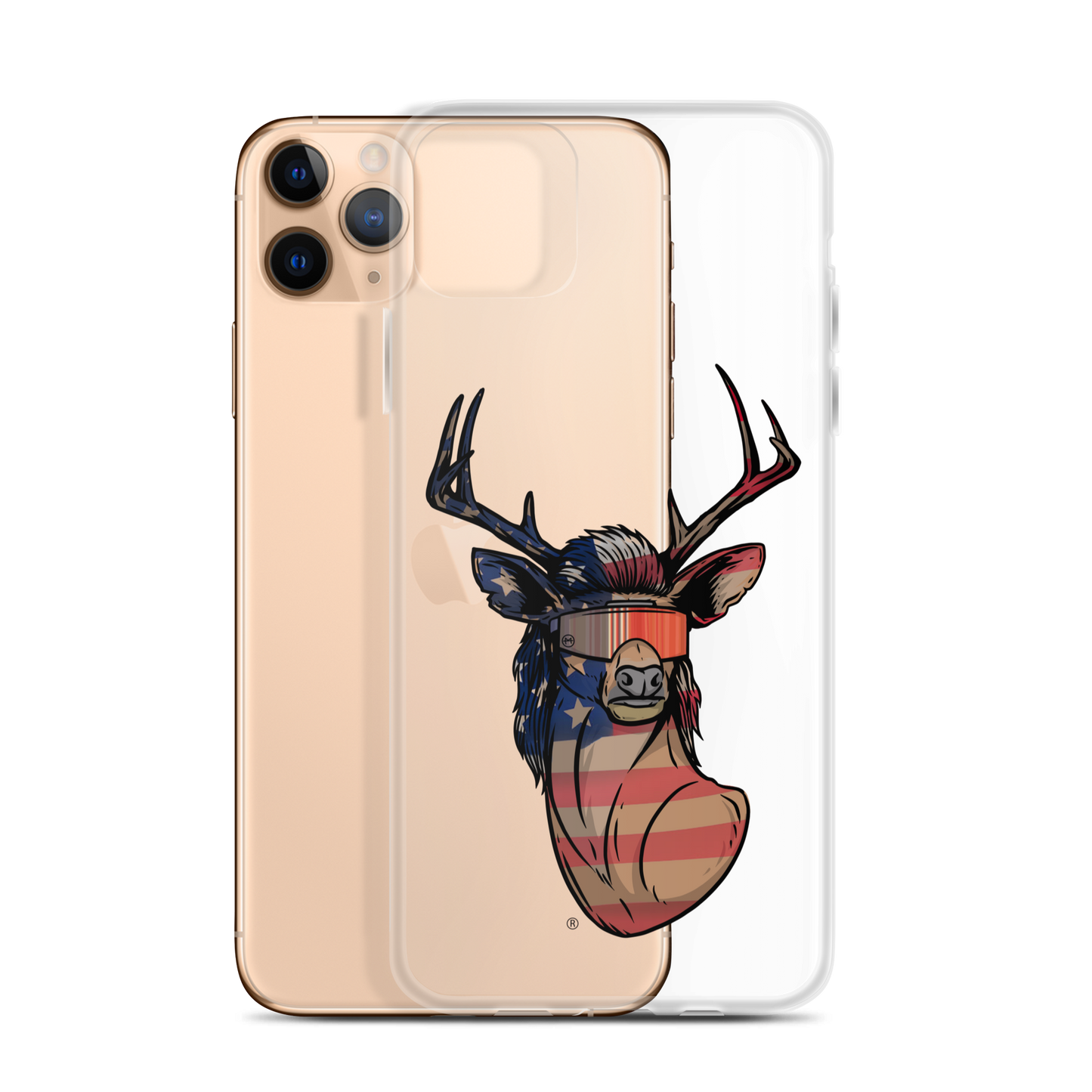 Deer Mullet USA 2.0 iPhone Case - Clear