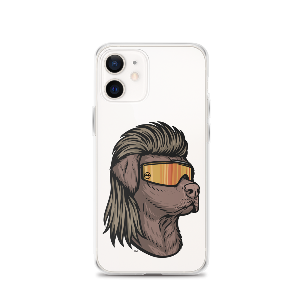 Chocolate Lab Mullet iPhone Case - Clear