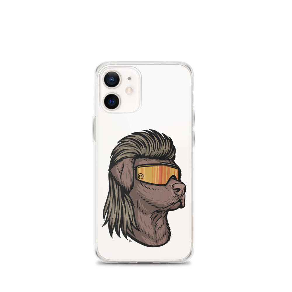 Chocolate Lab Mullet iPhone Case - Clear