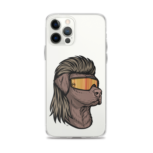 Chocolate Lab Mullet iPhone Case - Clear