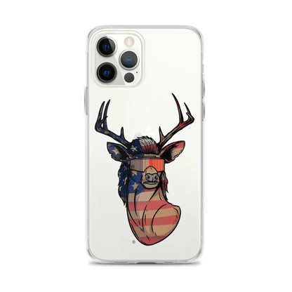 Deer Mullet USA 2.0 iPhone Case - Clear