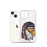 Eagle Mullet USA iPhone Case - Clear