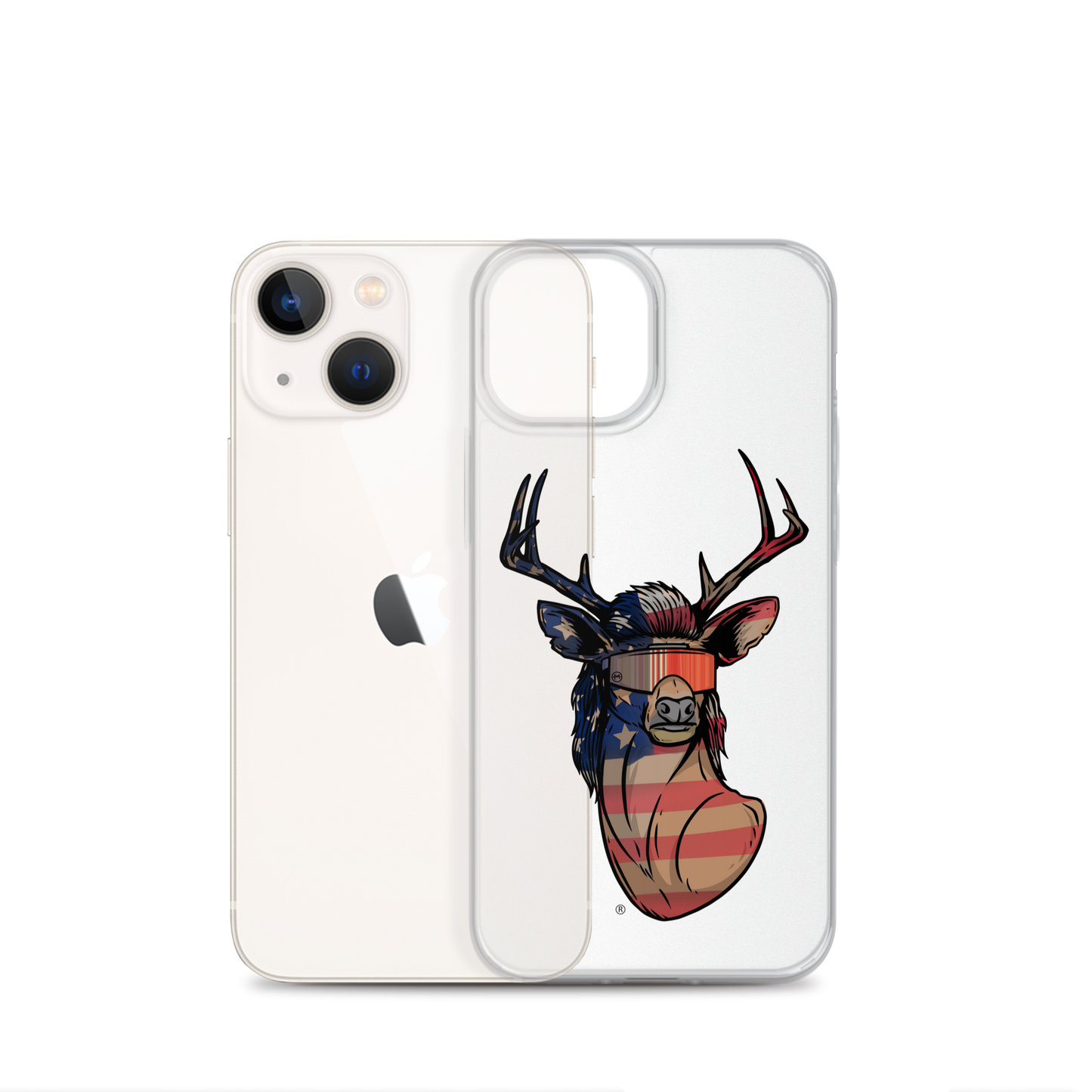 Deer Mullet USA 2.0 iPhone Case - Clear
