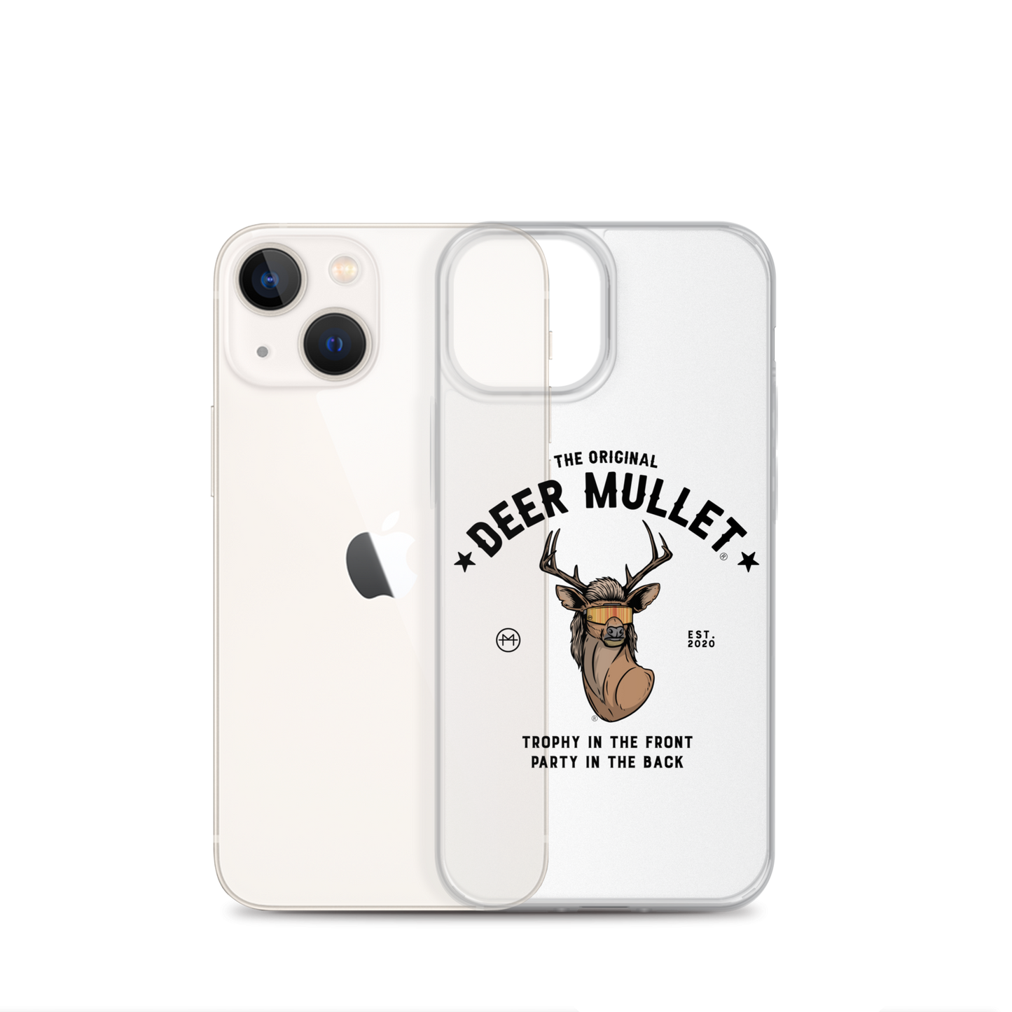 Deer Mullet Motto iPhone Case - Clear