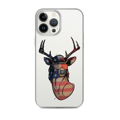Deer Mullet USA 2.0 iPhone Case - Clear