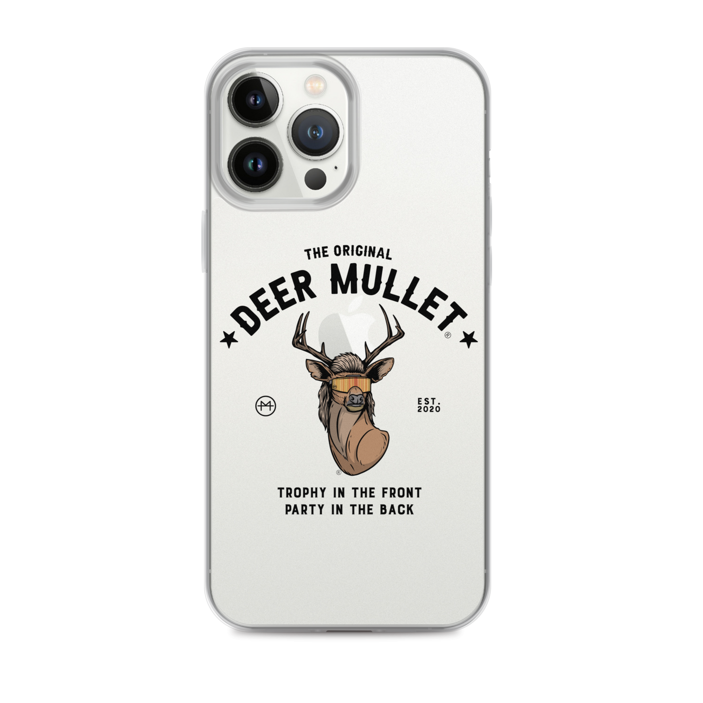 Deer Mullet Motto iPhone Case - Clear