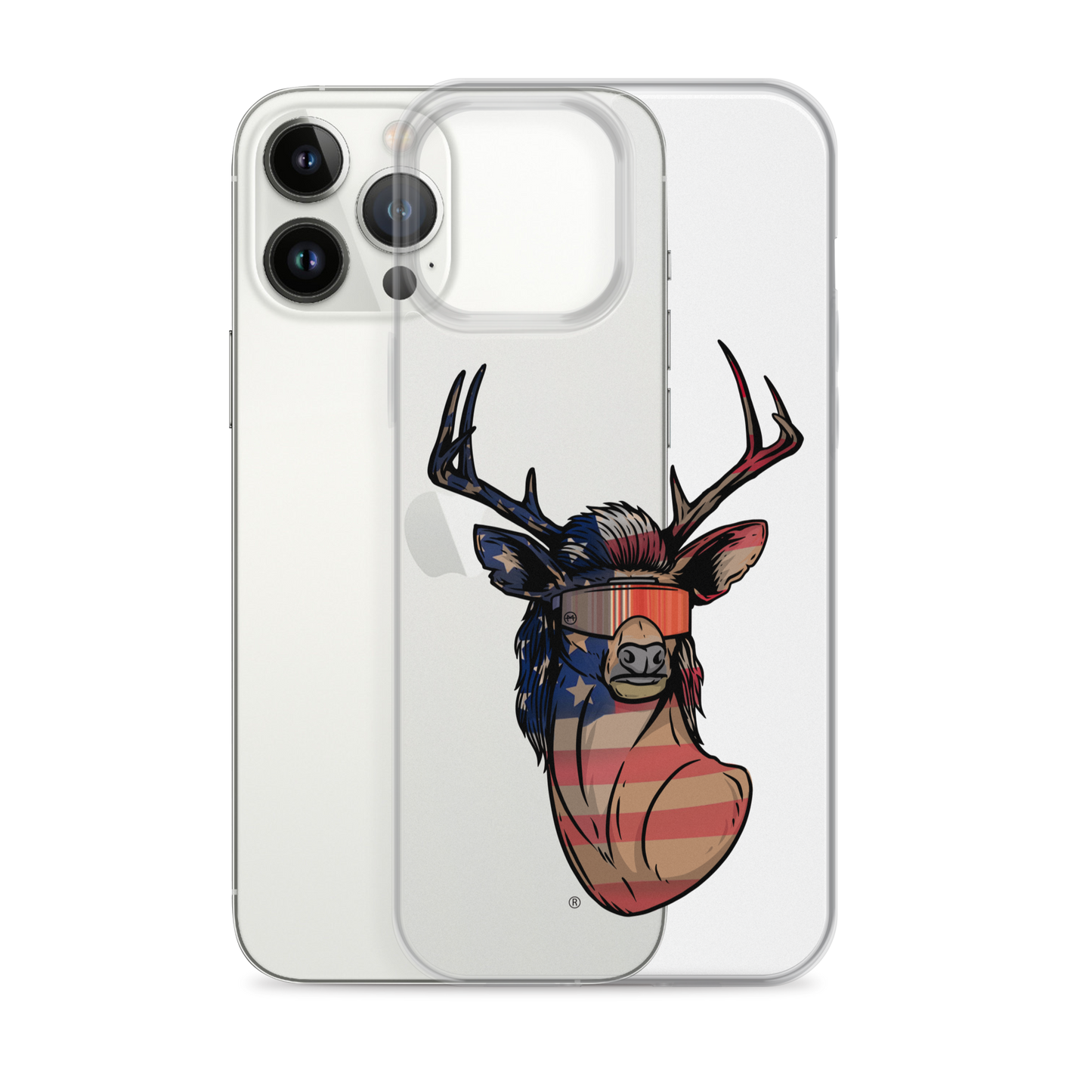Deer Mullet USA 2.0 iPhone Case - Clear