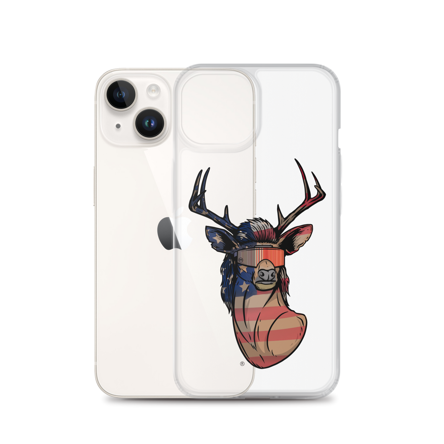 Deer Mullet USA 2.0 iPhone Case - Clear
