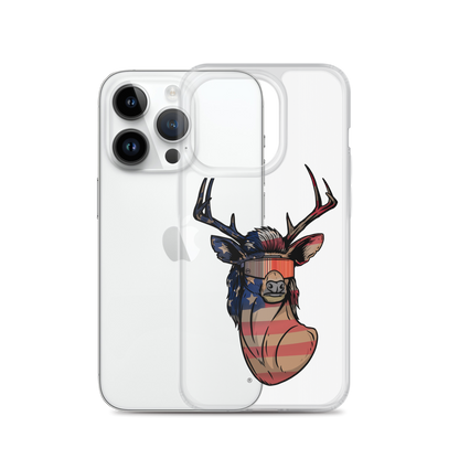 Deer Mullet USA 2.0 iPhone Case - Clear