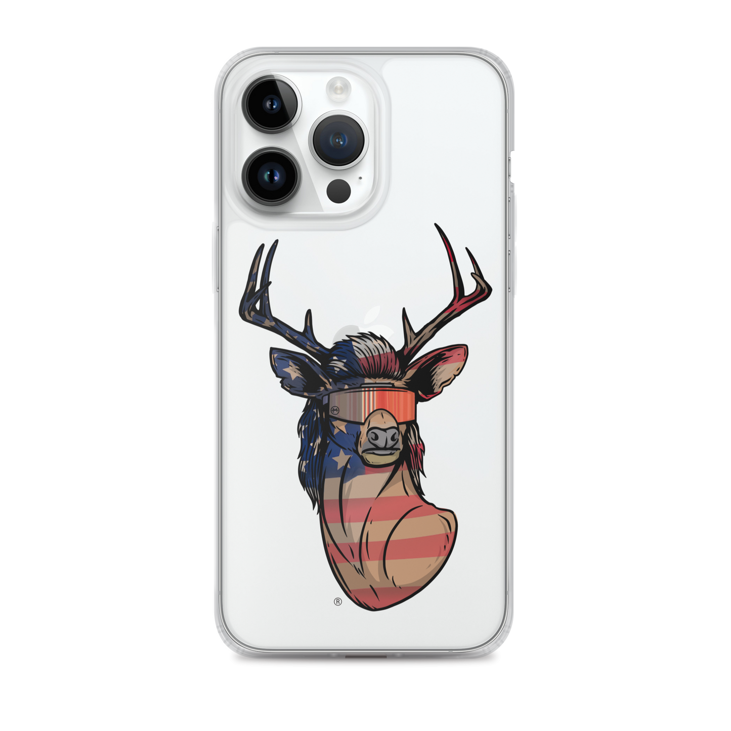 Deer Mullet USA 2.0 iPhone Case - Clear