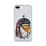 Eagle Mullet USA iPhone Case - Clear