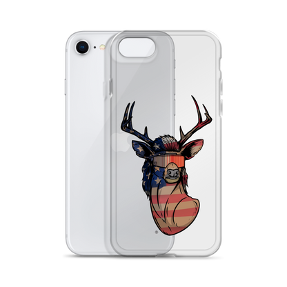 Deer Mullet USA 2.0 iPhone Case - Clear