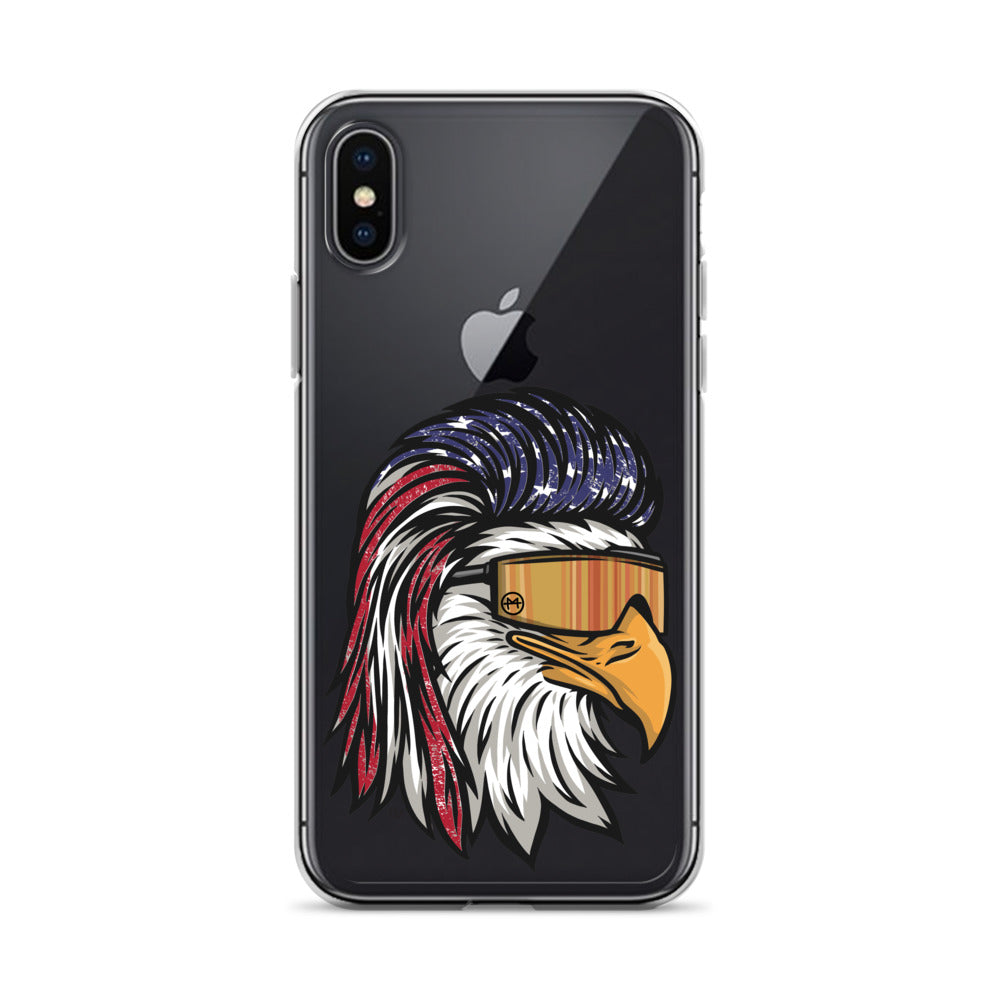 Eagle Mullet USA iPhone Case - Clear