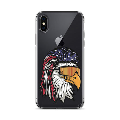 Eagle Mullet USA iPhone Case - Clear