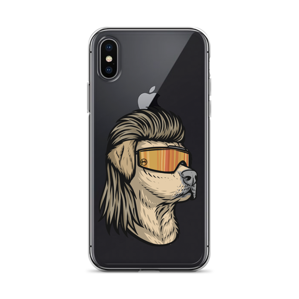 Yellow Lab Mullet iPhone Case - Clear