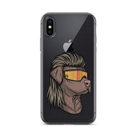 Chocolate Lab Mullet iPhone Case - Clear