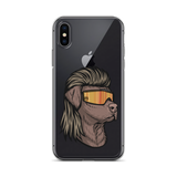 Chocolate Lab Mullet iPhone Case - Clear