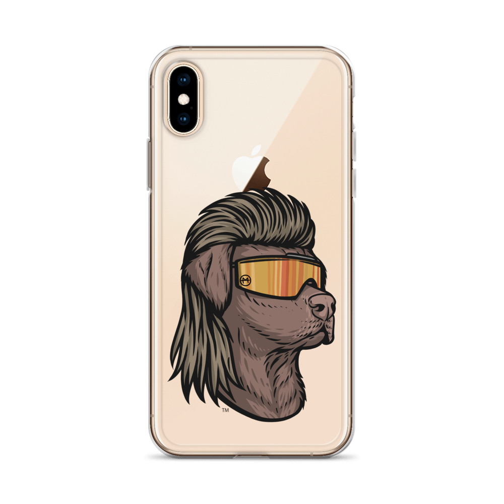 Chocolate Lab Mullet iPhone Case - Clear