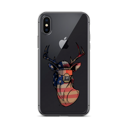 Deer Mullet USA 2.0 iPhone Case - Clear