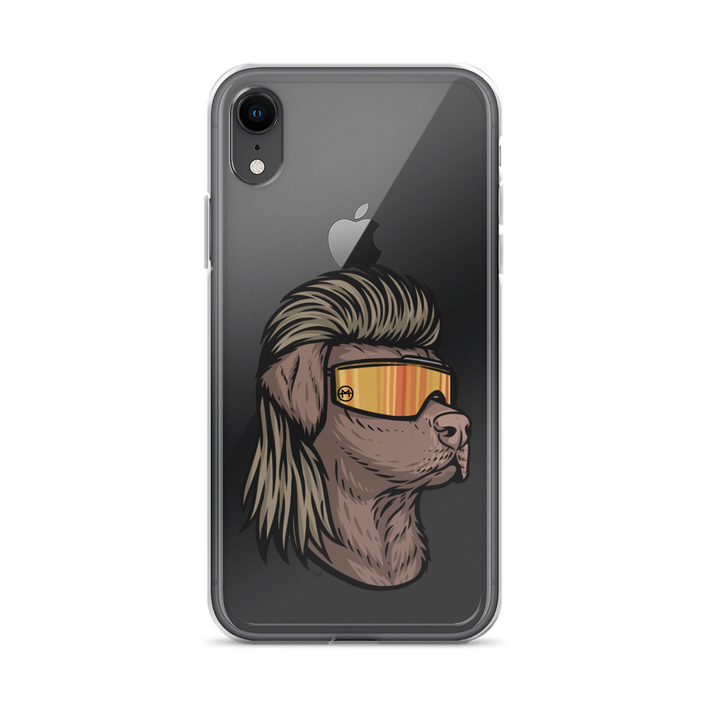 Chocolate Lab Mullet iPhone Case - Clear