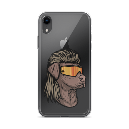Chocolate Lab Mullet iPhone Case - Clear