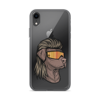 Chocolate Lab Mullet iPhone Case - Clear