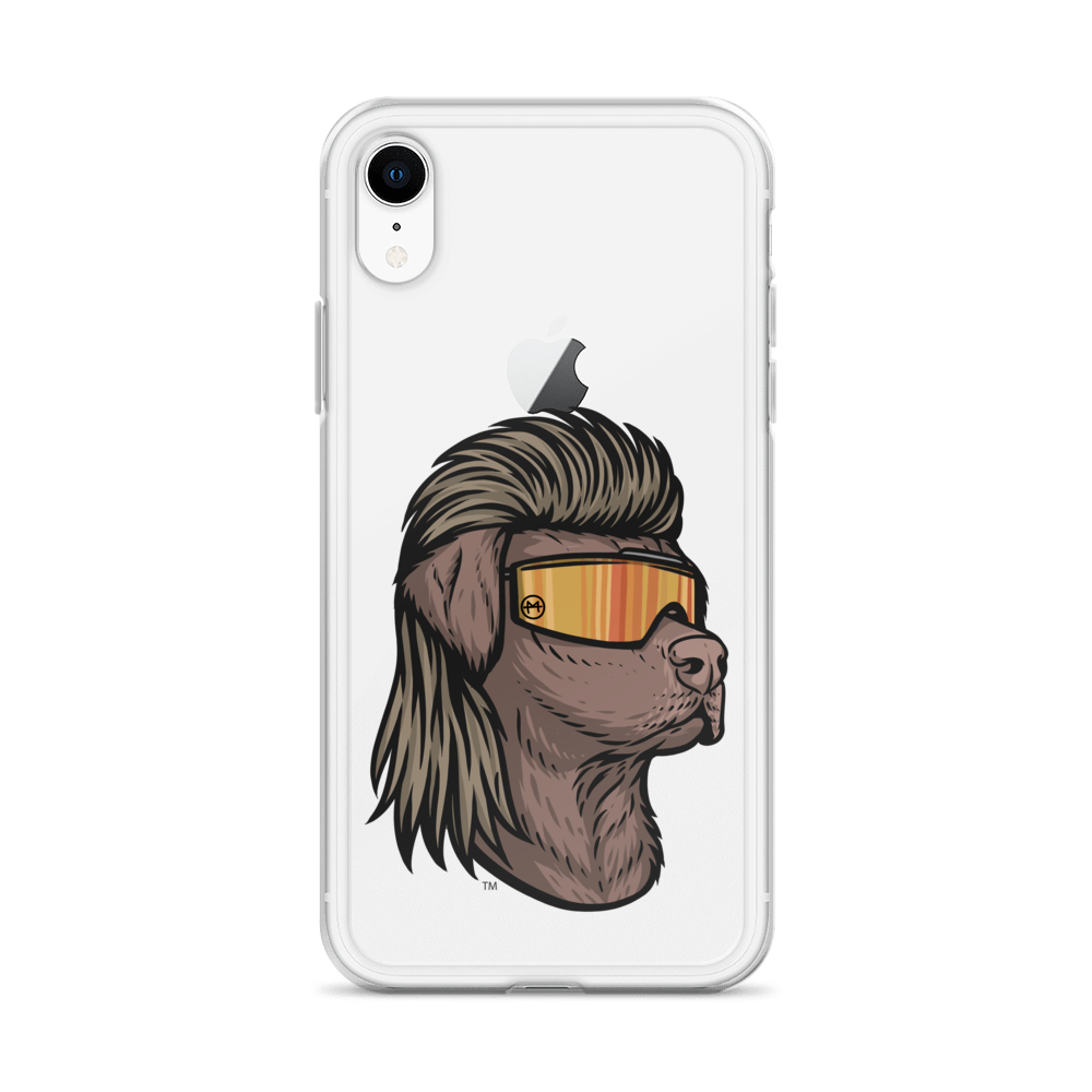 Chocolate Lab Mullet iPhone Case - Clear