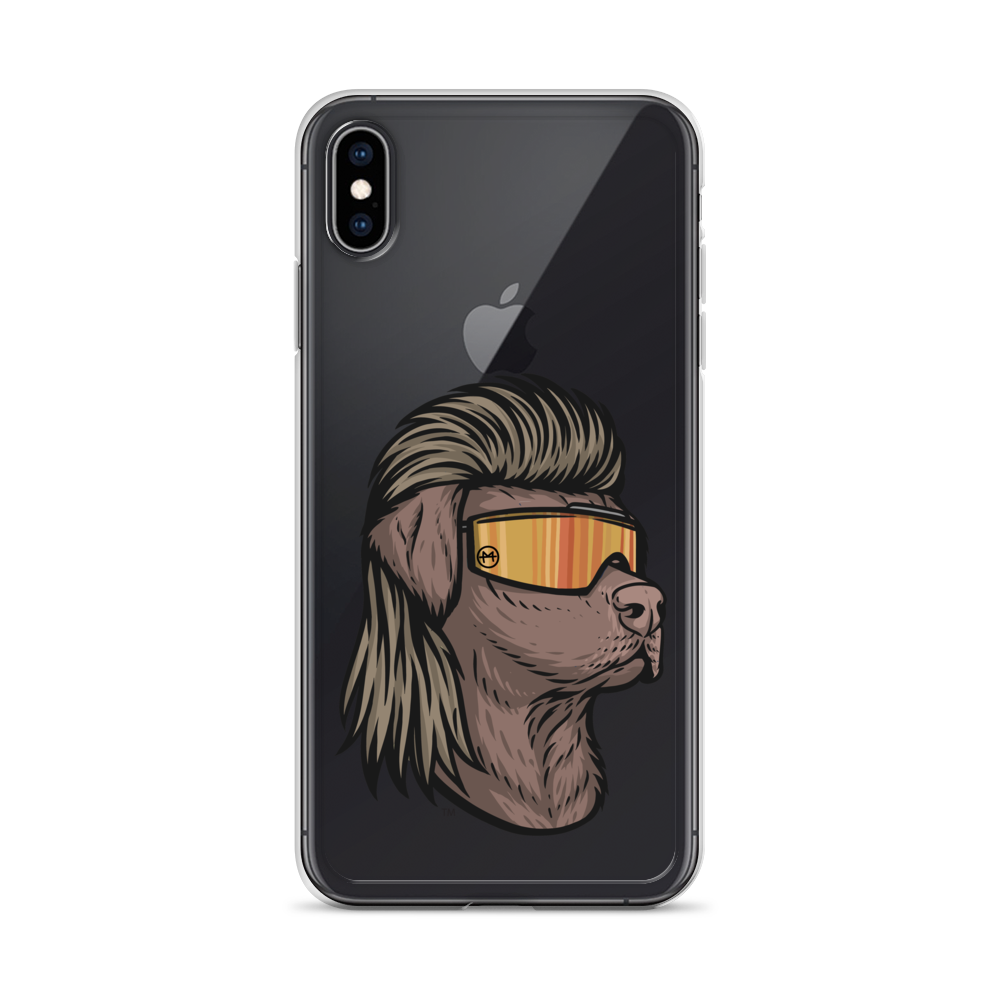 Chocolate Lab Mullet iPhone Case - Clear