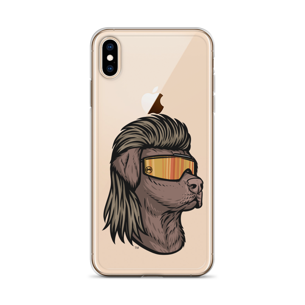 Chocolate Lab Mullet iPhone Case - Clear