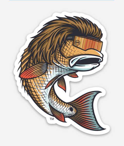 Redfish Mullet Sticker