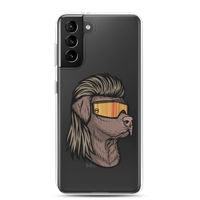 Chocolate Lab Mullet Samsung Case - Clear