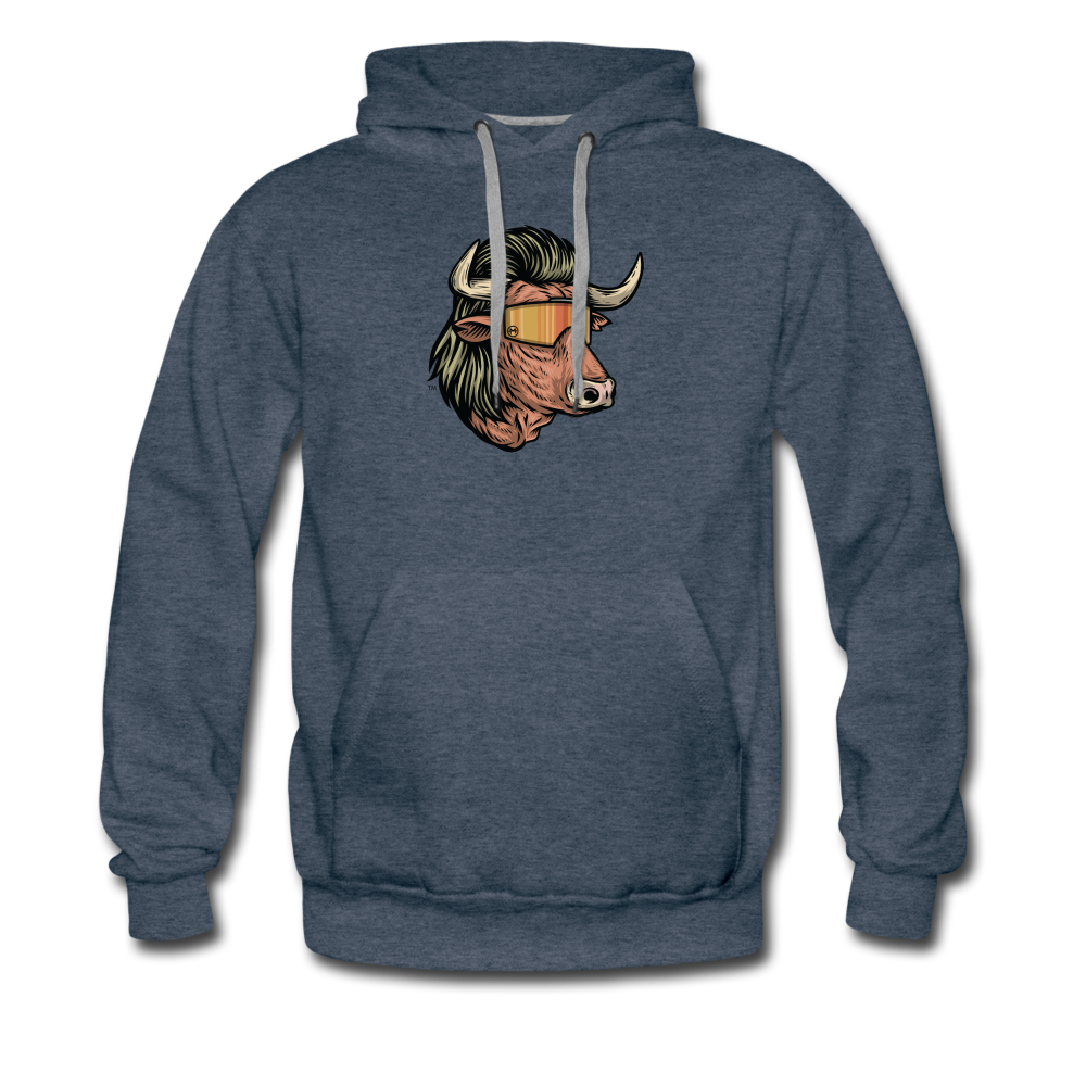 Bull Mullet Premium Hoodie - heather denim