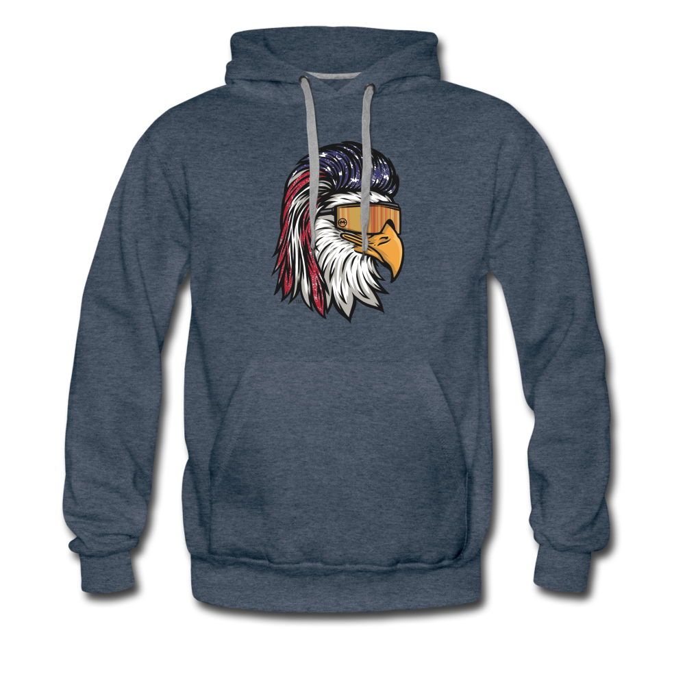Eagle Mullet USA Premium Hoodie - heather denim